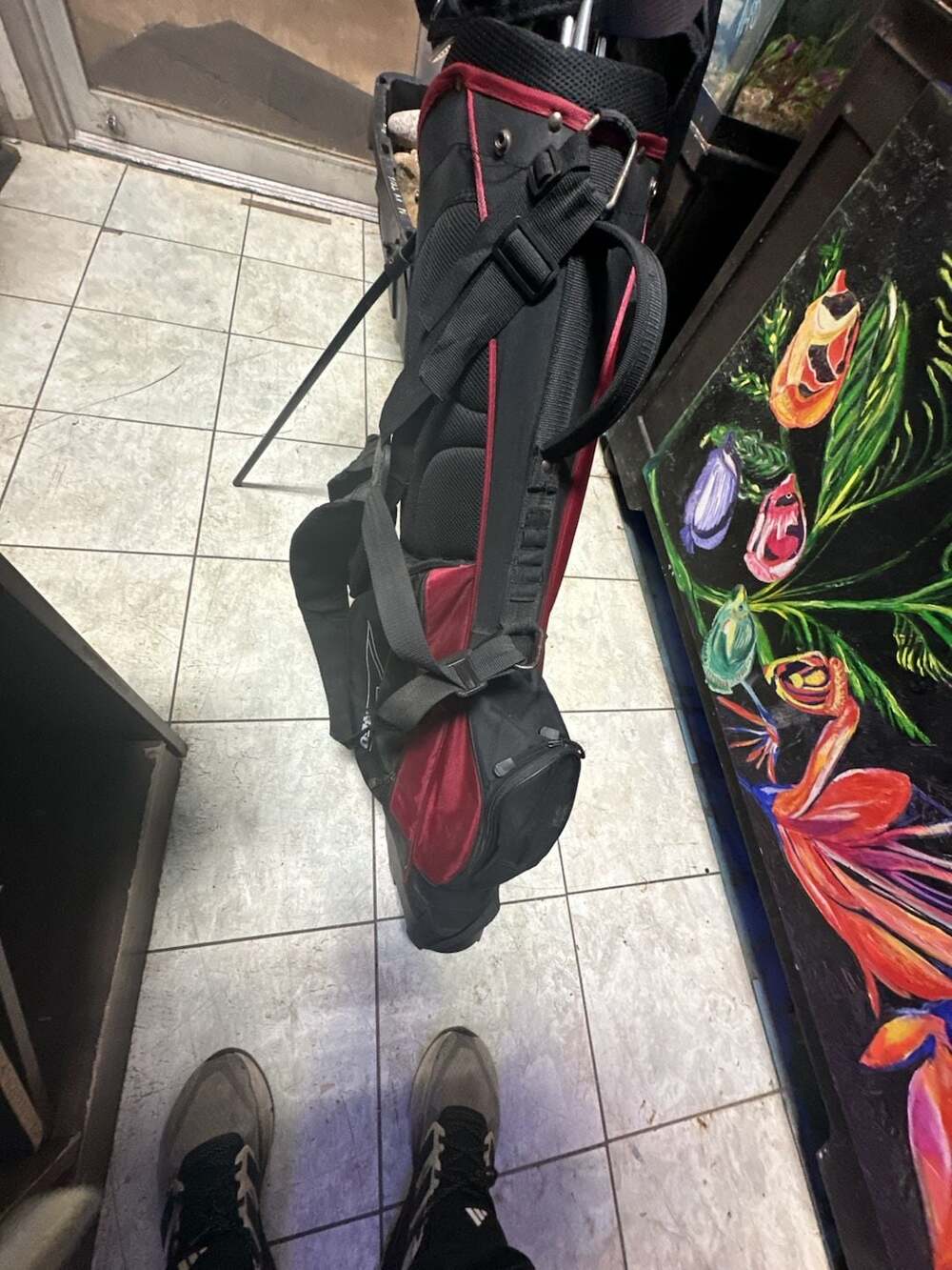 XV 460 Stand Golf Bag in Black and Red